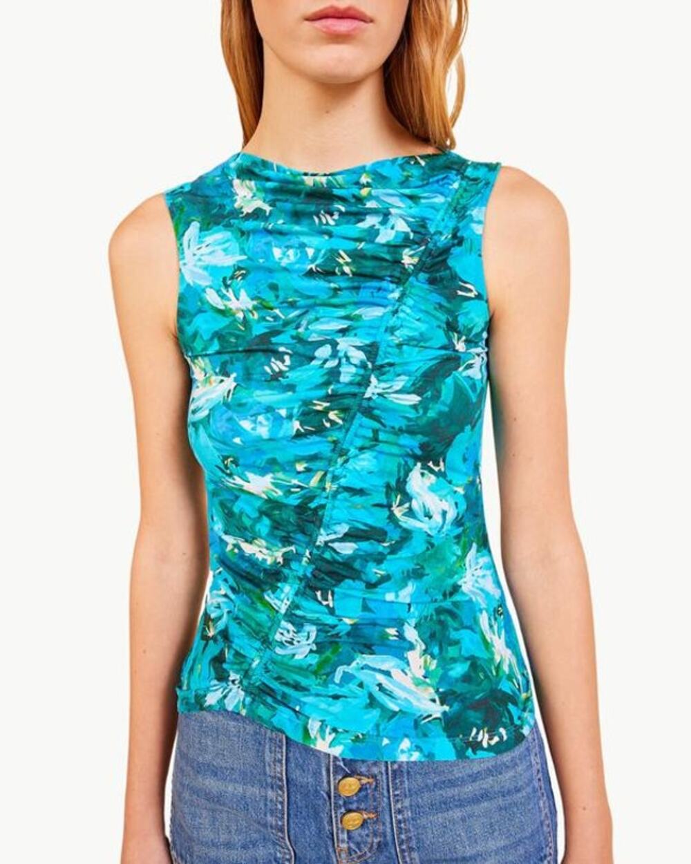 Ulla Johnson Medea Sleeveless Top in Azul S